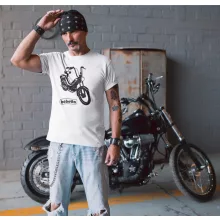 Klasszikus Babetta kétütemű motoros póló legendás dizájnnal.