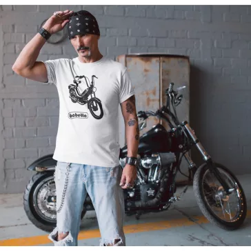 Klasszikus Babetta kétütemű motoros póló legendás dizájnnal.