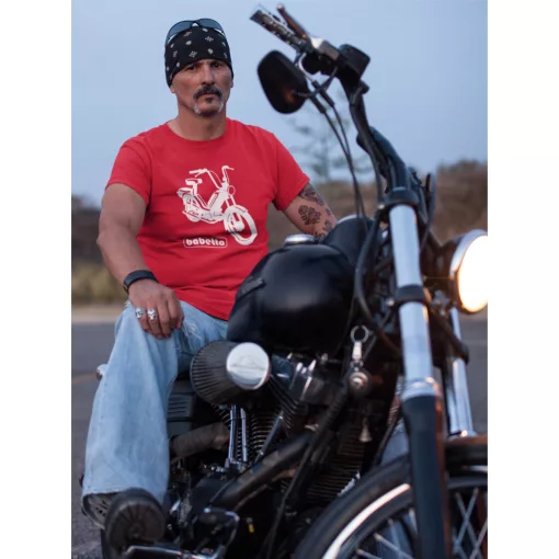 Klasszikus Babetta kétütemű motoros póló legendás dizájnnal.