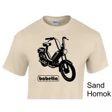 Klasszikus Babetta kétütemű motoros póló legendás dizájnnal.