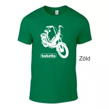 Klasszikus Babetta kétütemű motoros póló legendás dizájnnal.