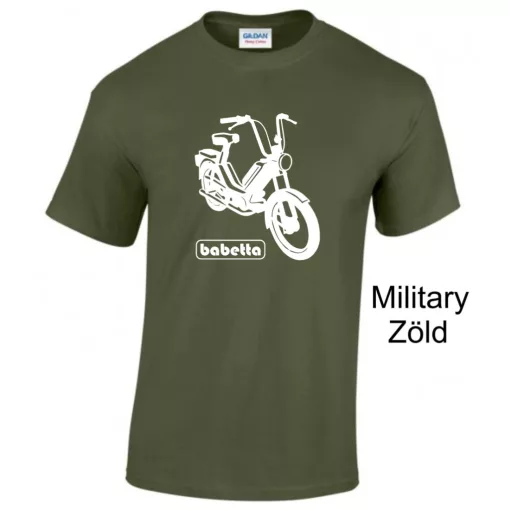 Klasszikus Babetta kétütemű motoros póló legendás dizájnnal.