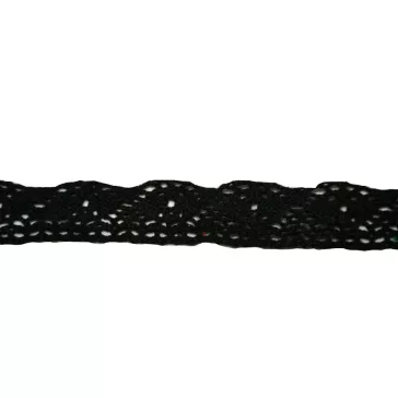Csipke 100% pamut 2 cm-es fekete