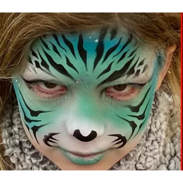 Tigris félarc arcfestő sablon gyerekeknek
