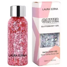 Laura Serna Chunky face and Body glitter gel - Pink