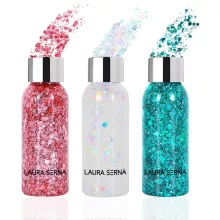 Laura Serna Chunky face and Body glitter gel - Pink