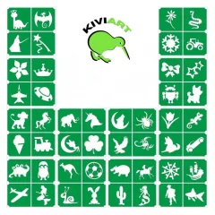   Csillámtetoválás sablon "B" szett 48 db - 4 in 1