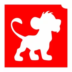 4x4cm Csillámtetoválás sablon oroszlánkölyök 07