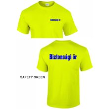 Biztonsági őr, Security, Rendező Póló Safety Green