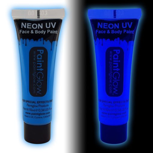 Paintglow Uv - Neon arc és testfesték kék 10ml