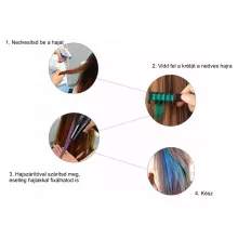 Hajszínező kréta - fésűkréta szett 6 színű