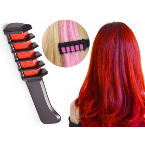 Hajszínező kréta - fésűkréta szett 6 színű