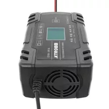trobb 22463 automata akkumulátortöltő, 12V és 24V-os ólomakkumulátorokhoz, LCD kijelzővel, javítási funkcióval, fekete színben