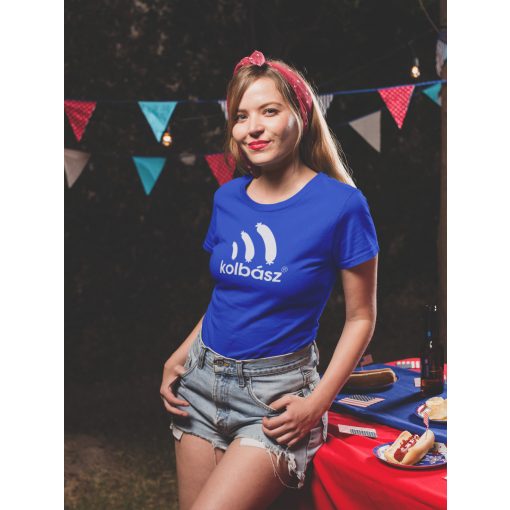 Kolbász mintás póló, vicces gasztronómiai ajándék, disznótoros póló, húsétel póló, pamut póló