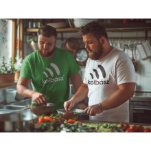 Kolbász mintás póló, vicces gasztronómiai ajándék, disznótoros póló, húsétel póló, pamut póló