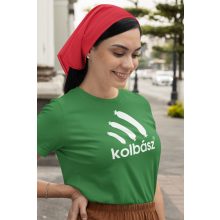 Kolbász mintás póló, vicces gasztronómiai ajándék, disznótoros póló, húsétel póló, pamut póló