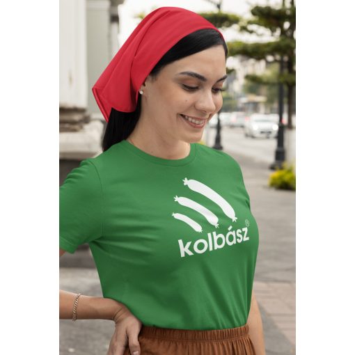 Kolbász mintás póló, vicces gasztronómiai ajándék, disznótoros póló, húsétel póló, pamut póló