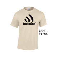 Kolbász mintás póló, vicces gasztronómiai ajándék, disznótoros póló, húsétel póló, pamut póló