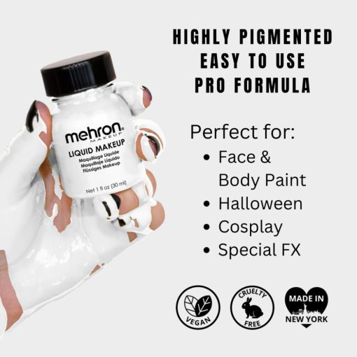 Mehron Folyékony fehér - Liquid White (30 ml)