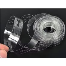 3 méteres átlátszó műanyag lufi girland készítő szalag lyukakkal dekorációhoz