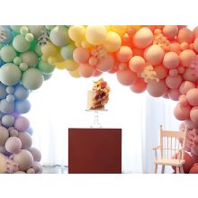 3 méteres átlátszó műanyag lufi girland készítő szalag lyukakkal dekorációhoz