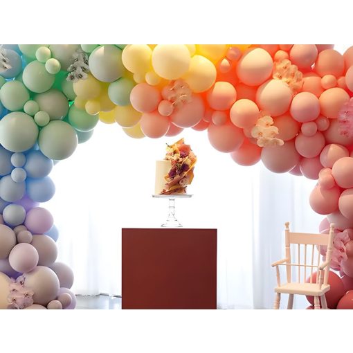 3 méteres átlátszó műanyag lufi girland készítő szalag lyukakkal dekorációhoz