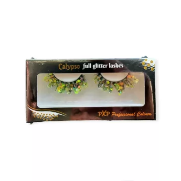   PXP Candy Luminous Chunky csillámos szempillák Calypso stílusú zöldsárga 41425