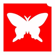 4x4cm Csillámtetoválás sablon lepke 04