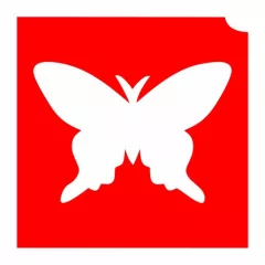 4x4cm Csillámtetoválás sablon lepke 04
