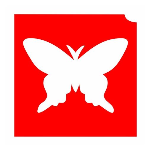 4x4cm Csillámtetoválás sablon lepke 04