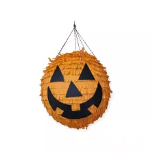 Vigyorgó narancssárga halloweeni tök alakú party pinata bulikra!