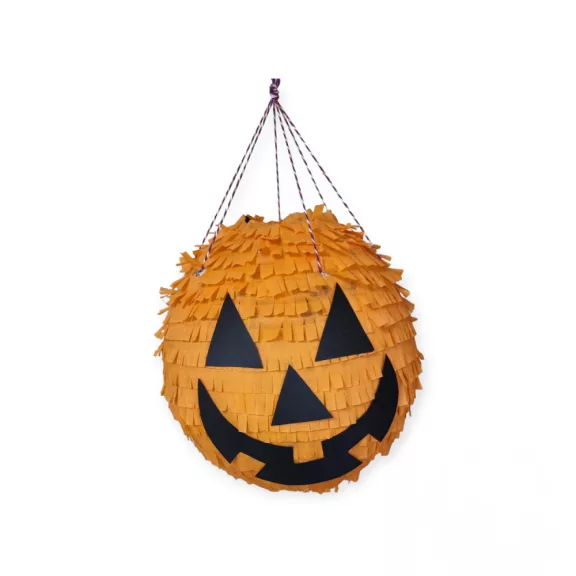 Vigyorgó narancssárga halloweeni tök alakú party pinata bulikra!