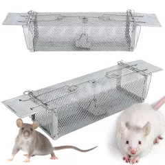 XXL Fém Élvefogó Patkánycsapda 41x14,5x11cm