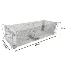 XXL Fém Élvefogó Patkánycsapda 41x14,5x11cm