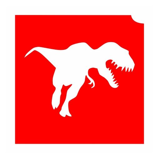 4x4cm Csillámtetoválás sablon T Rex Dino 11