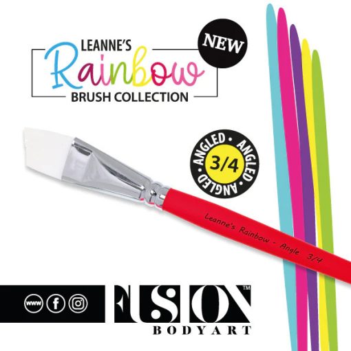Leanne's Rainbow lapos ferde arcfestőecset 3/4"