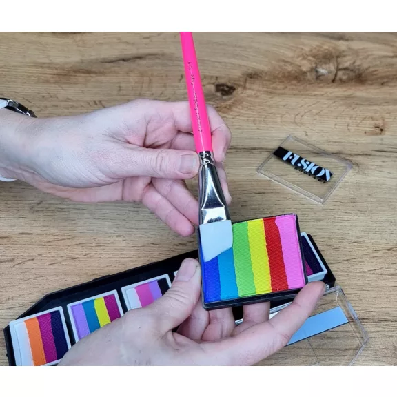 Leanne's Rainbow lapos ferde arcfestőecset 3/4"