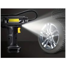 Autós kompresszor, 12V kerékfújó pumpa, 10 bar, 120W, LED világítás, hordozható autópumpa, labdákhoz, matracokhoz,  nyomásmérővel