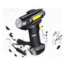 Autós kompresszor, 12V kerékfújó pumpa, 10 bar, 120W, LED világítás, hordozható autópumpa, labdákhoz, matracokhoz,  nyomásmérővel