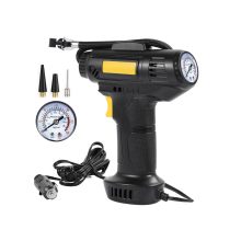 Autós kompresszor, 12V kerékfújó pumpa, 10 bar, 120W, LED világítás, hordozható autópumpa, labdákhoz, matracokhoz,  nyomásmérővel