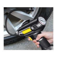 Autós kompresszor, 12V kerékfújó pumpa, 10 bar, 120W, LED világítás, hordozható autópumpa, labdákhoz, matracokhoz,  nyomásmérővel