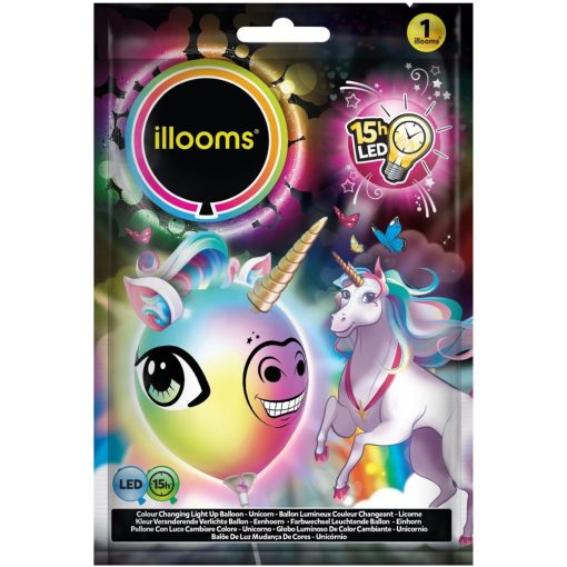 Illooms - Világító LED-es lufi Csináld magad UNIKORNIS