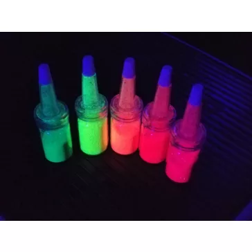 UV - NEON csillámpor csőrös üvegben - Narancs 7 ml