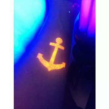 UV - NEON csillámpor csőrös üvegben - Narancs 7 ml