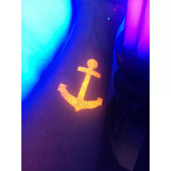 UV - NEON csillámpor csőrös üvegben - Narancs 7 ml