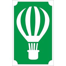 8x5 cm-es Csillámtetoválás sablon - Hőlégballon 1