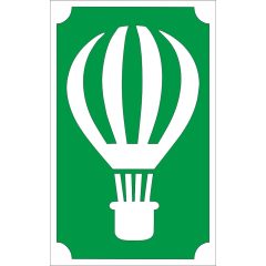 8x5 cm-es Csillámtetoválás sablon - Hőlégballon 1