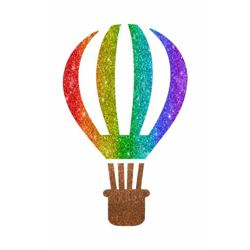 8x5 cm-es Csillámtetoválás sablon - Hőlégballon 1
