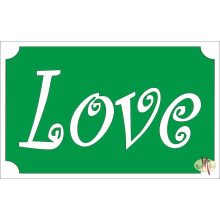 8x5 cm-es Csillámtetoválás sablon - Love 4