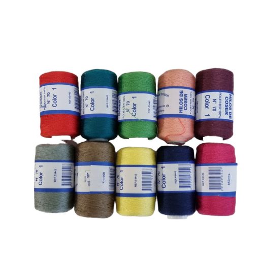 Színes varrócérna - gépi/kézi poliészter 5 db/cs